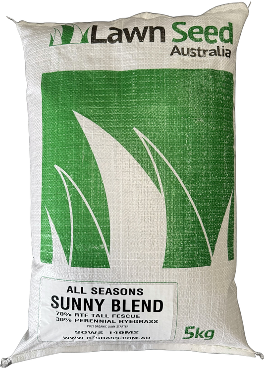 RTF Tall Fescue and Perennial Ryegrass all seasons lawn seed blend 5kg – OzGrass