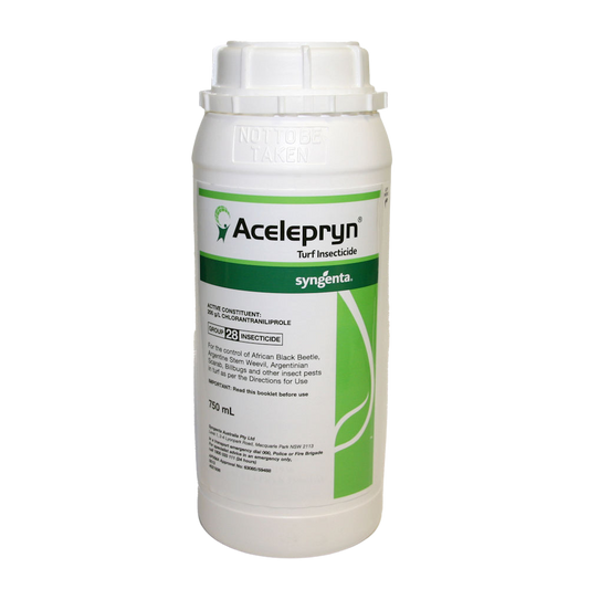 Acelepryn Turf Insecticide 750mL bottle by Syngenta — liquid lawn grub control for Australian lawns
