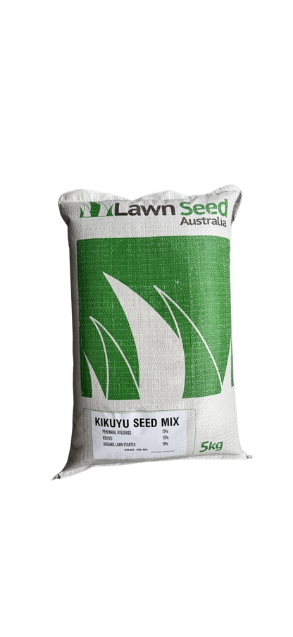 Kikuyu Seed Mix 5kg Fast cover. Long-term Kikuyu lawn. Covers 150m² | Sow Oct–March