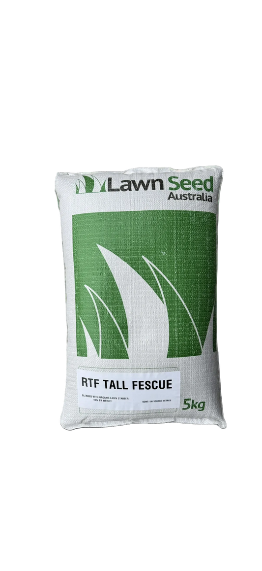 RTF Tall Fescue 5kg Self-repairing. Drought tolerant. Deep green. Covers 100m² | Sow autumn & spring