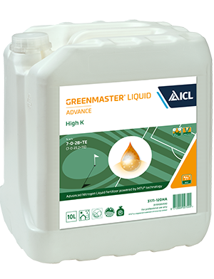 "Greenmaster Liquid Advance High K 10L liquid turf fertiliser" 