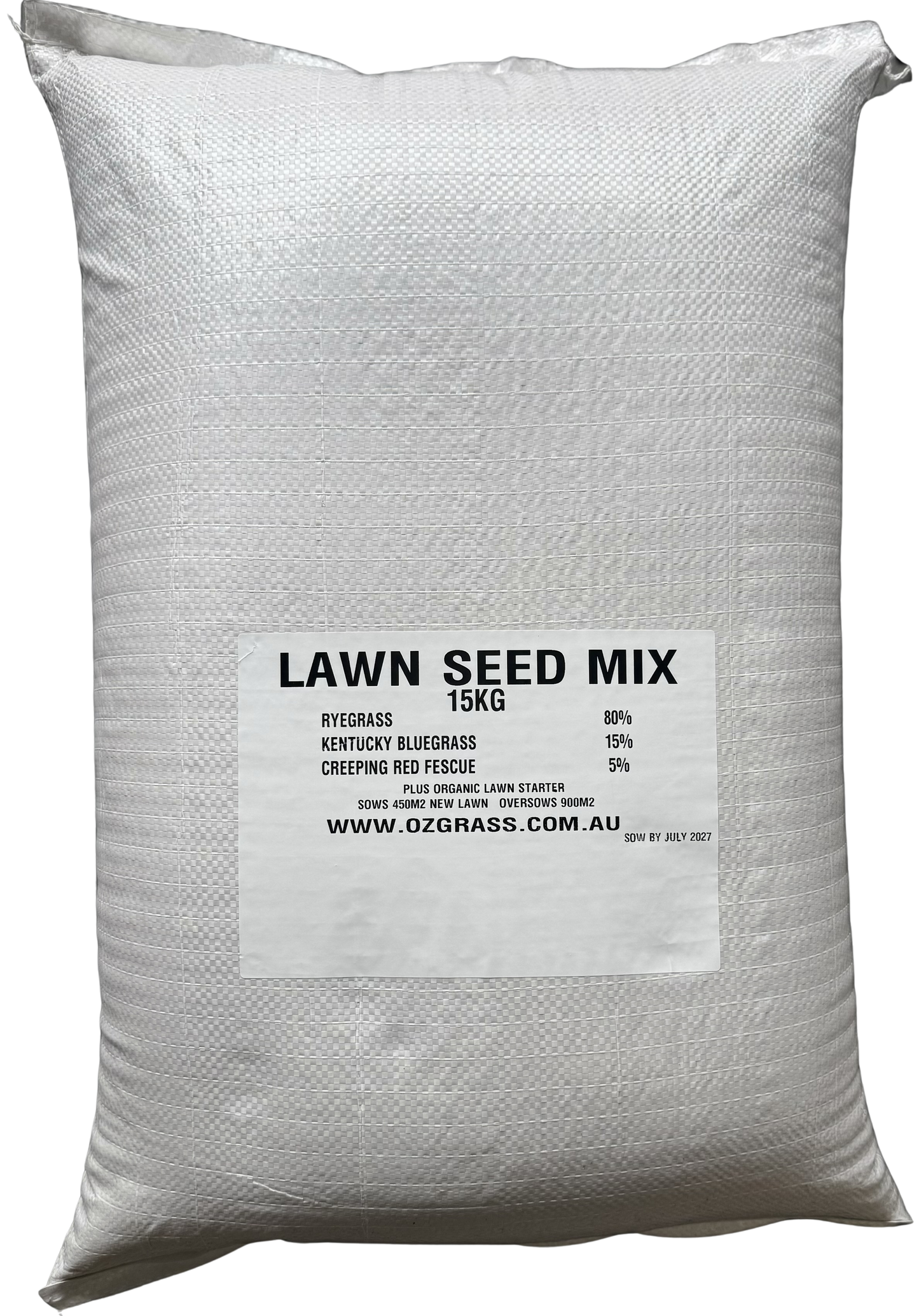 "Lawn Seed Mix 15kg bag — fast germinating blend for Australian lawns