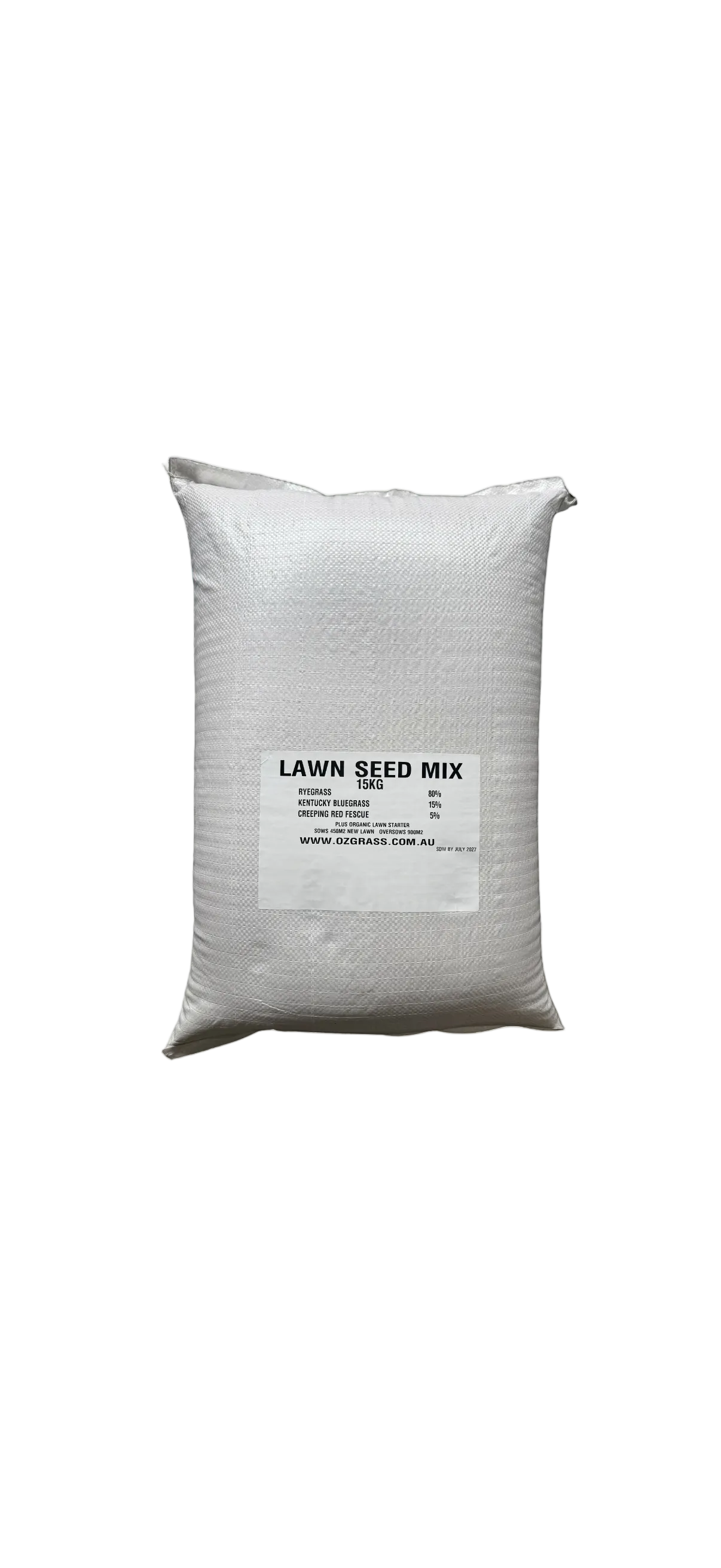 "Lawn Seed Mix 15kg bag — fast germinating blend for Australian lawns