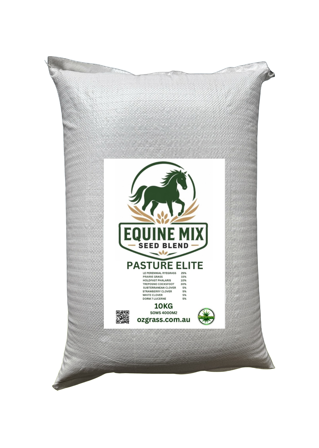 Equine Mix Pasture Elite 10KG horse-safe pasture seed blend bag — OzGrass