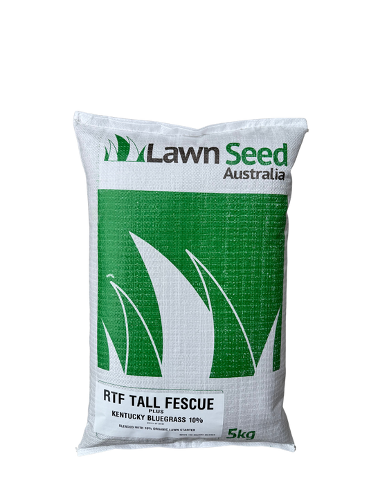 RTF Tall Fescue/Kentucky Bluegrass Blend 5kg Frost hardy. Self-repairing. Premium blend. Covers 100m² | Sow autumn & spring