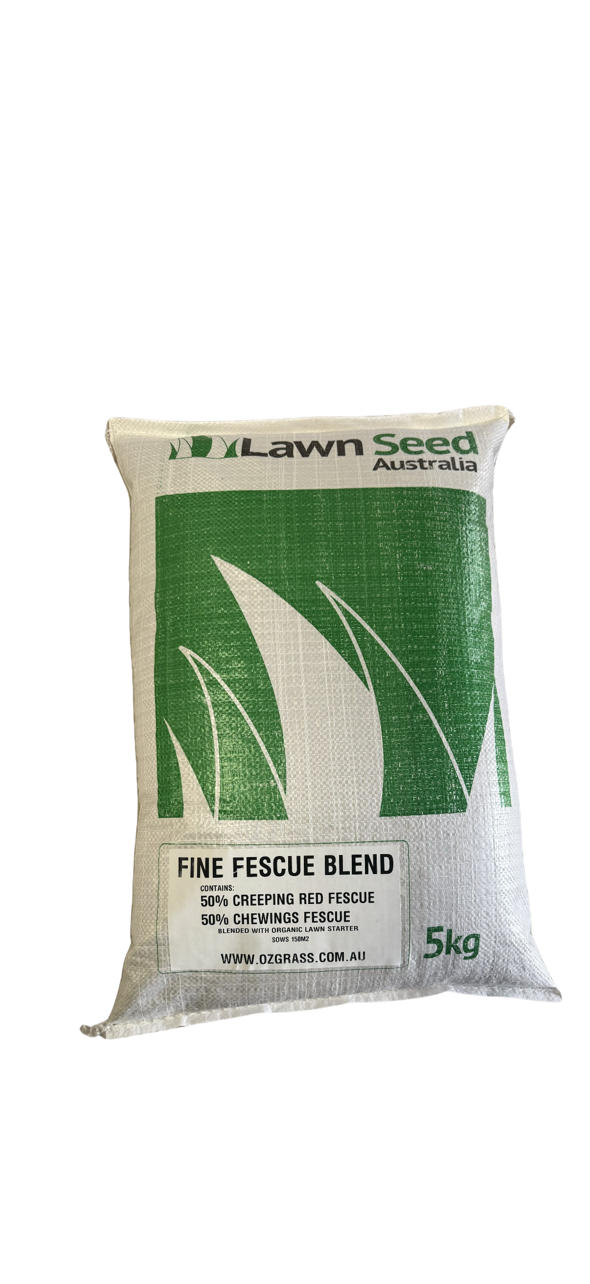 OzGrass Fine Fescue Blend Lawn Seed 5KG bag — 50% Creeping Red Fescue & 50% Chewings Fescue with organic lawn starter