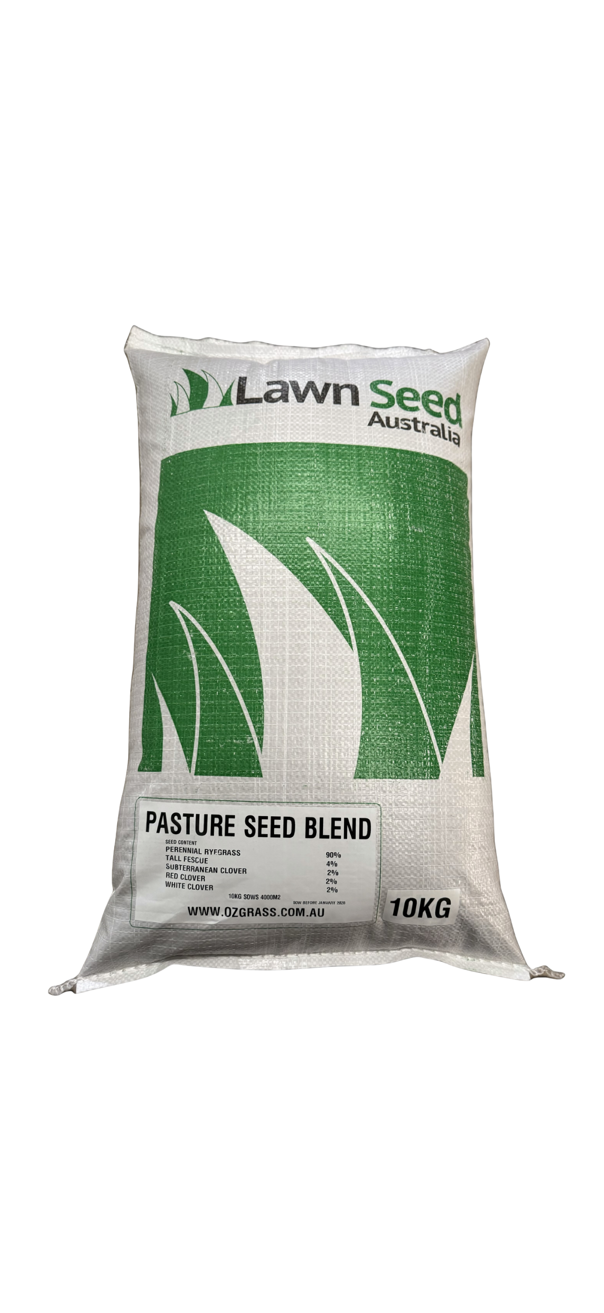 OzGrass Pasture Seed Blend 10kg bag — Perennial Ryegrass, Tall Fescue and Clover mix