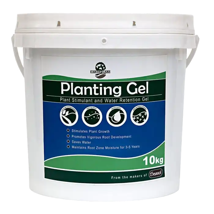Planting Gel is a combination of semi-hydrated water storing crystals boosted with Seasol and PowerFeed.