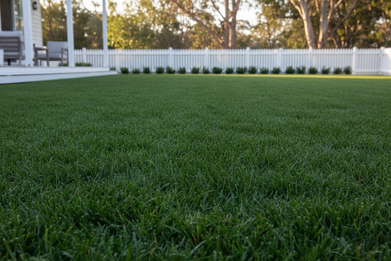 RTF Tall Fescue rhizomatous lawn close up